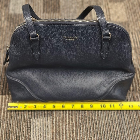 Kate Spade Carolyn Navy Blue Pebbled Leather Shoulder Bag Purse - Picture 15 of 15